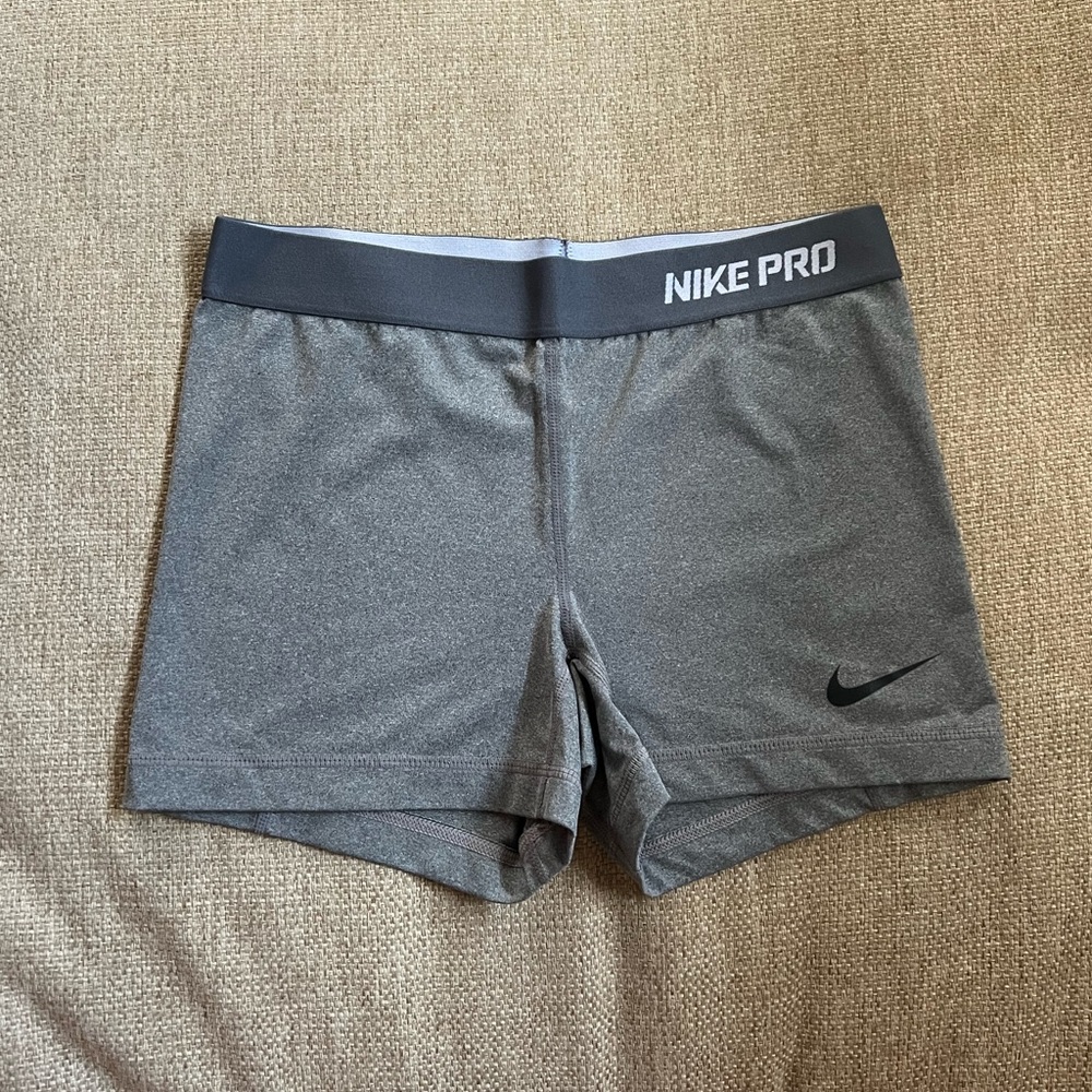 Gray Nike Pro Shorts